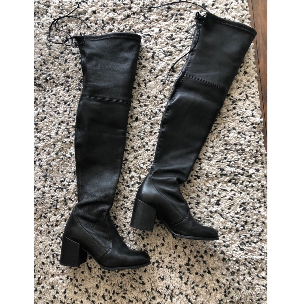 Stuart Weitzman Over-The-Knee Tie Boots 75mm